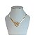 Choker Folheada Ouro 18k Fita Mandala Mãe Cravejada - Imagem 1