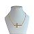 Colar Folheado Ouro 18k Cruz Cravejada - Imagem 1