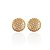 Brinco Folheado Ouro 18k e Prata 925 Redondo Cravejado - Imagem 1