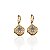 Brinco Folheado Ouro 18k e Prata 925 Argola Trevo Cravejado - Imagem 1