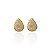 Brinco Folheado Ouro 18k e Prata 925 Gota Cravejada - Imagem 1