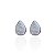 Brinco Folheado Ouro 18k e Prata 925 Gota Cravejada - Imagem 2