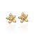 Brinco Folheado Ouro 18k e Prata 925 Flor Cravejada - Imagem 1