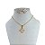 Conjunto Folheado Ouro 18k e Prata 925 Trevo Resinado - Imagem 5