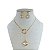 Conjunto Folheado Ouro 18k e Prata 925 Gravatinha Trevo Cristal - Imagem 2