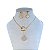 Conjunto Folheado Ouro 18k e Prata 925 Gravatinha Trevo Cristal - Imagem 3
