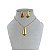 Conjunto Folheado Ouro 18k e Prata 925 Gota Cumprida - Imagem 1