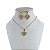 Conjunto Folheado Ouro 18k e Prata 925 Coração Strass - Imagem 1