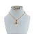 Conjunto Folheado Ouro 18k e Prata 925 Ponto de Luz Coração - Imagem 1