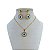 Conjunto Folheado Ouro 18k e Prata 925 Olho Grego Strass - Imagem 1