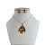 Conjunto Folheado Ouro 18k e Prata 925 Gota Chapeada - Imagem 1