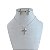 Conjunto Folheado Ouro 18k e Prata 925 Cruz Strass - Imagem 2