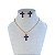 Conjunto Folheado Ouro 18k e Prata 925 Cruz Strass - Imagem 4