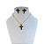Conjunto Folheado Ouro 18k e Prata 925 Cruz Strass - Imagem 5