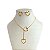 Conjunto Folheado Ouro 18k e Prata 925 Gravatinha Coração - Imagem 1