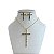Conjunto Folheado Ouro 18k e Prata 925 Cruz Strass - Imagem 3