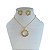 Conjunto Folheado Ouro 18k e Prata 925 Mandala Strass - Imagem 1