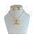 Conjunto Folheado Ouro 18k e Prata 925 Inspired Strass - Imagem 1