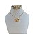 Conjunto Folheado Ouro 18k e Prata 925 Borboleta Strass - Imagem 1