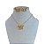 Conjunto Folheado Ouro 18k e Prata 925 Borboleta Strass - Imagem 3