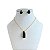 Conjunto Folheado Ouro 18k e Prata 925 Gota Cumprida Cristal - Imagem 2