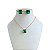 Conjunto Folheado Ouro 18k e Prata 925 Quadrado Cristal - Imagem 3
