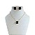 Conjunto Folheado Ouro 18k e Prata 925 Quadrado Cristal - Imagem 2
