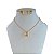 Conjunto Folheado Ouro 18k e Prata 925 Quadrado Cristal - Imagem 1