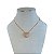 Colar Folheado Ouro 18k e Prata 925 Coração Cravejado - Imagem 1