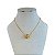 Colar Folheado Ouro 18k e Prata 925 Berloque Cravejado - Imagem 1