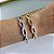 Bracelete Folheado Ouro 18k e Prata 925 Trançado Cravejado - Imagem 2