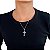 Corrente Masculina Aço Inoxidável Crucifixo Pai Nosso - Imagem 2