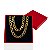 Conjunto Masculino Aço Inoxidável Dourado + Caixa Presente - Imagem 1