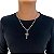 Corrente Masculina Folheada Prata 925 Riviera Cruz Cravejada - Imagem 2