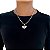 Corrente Masculina Folheada Prata 925 Riviera Coração Cravejado - Imagem 2