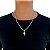 Corrente Masculina Folheada Prata 925 Riviera Raio Cravejado - Imagem 2