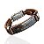 Pulseira Masculina Couro Bijuteria Pai Nosso - Imagem 2