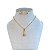 Conjunto Folheado Ouro 18k e Prata 925 Nossa Senhora Strass - Imagem 1