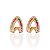 Brinco Folheado Ouro 18k e Prata 925 Gota Vazada Cravejado - Imagem 2