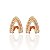 Brinco Folheado Ouro 18k e Prata 925 Gota Vazada Cravejado - Imagem 1