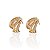 Brinco Folheado Ouro 18k e Prata 925 Vírgula Cravejada - Imagem 1