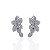 Brinco Folheado Ouro 18k e Prata 925 Folhas Cravejada - Imagem 2
