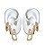 Trio Brincos Folheado Ouro 18k e Prata 925 Argolas Quadrada Cravejada - Imagem 1
