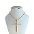 Colar Folheado Ouro 18k Cruz Cravejada - Imagem 1