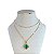 Colar Duplo Folheado Ouro 18k Trevo Cristal - Imagem 2