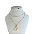 Colar Duplo Folheado Ouro 18k Trevo Cristal - Imagem 3