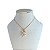 Colar Folheado Ouro 18k Trevo Cravejado - Imagem 1