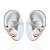 Trio Brincos Folheado Ouro 18k e Prata 925 Angel - Imagem 1