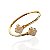 Bracelete Folheado Ouro 18k e Prata 925 Trevo Cravejado - Imagem 1