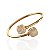 Bracelete Folheado Ouro 18k e Prata 925 Quadrado Cravejado - Imagem 1